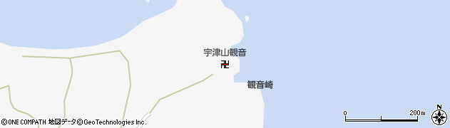 宇津山観音周辺の地図
