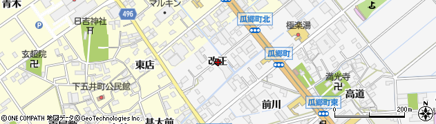 愛知県豊橋市瓜郷町改正周辺の地図