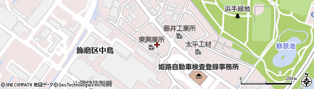 兵庫県姫路市飾磨区中島3325周辺の地図