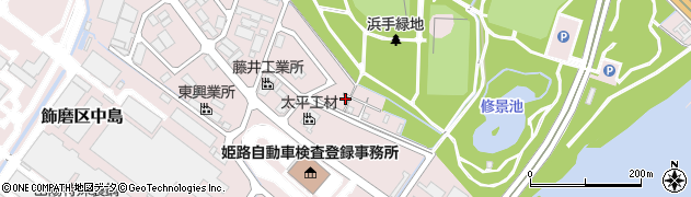 兵庫県姫路市飾磨区中島2393周辺の地図