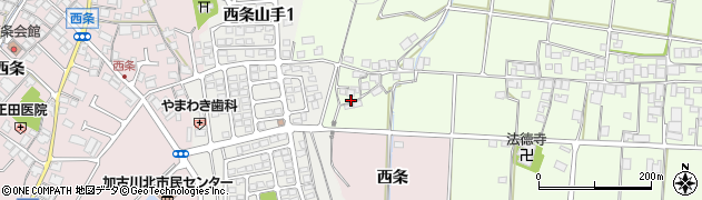 兵庫県加古川市八幡町中西条250周辺の地図