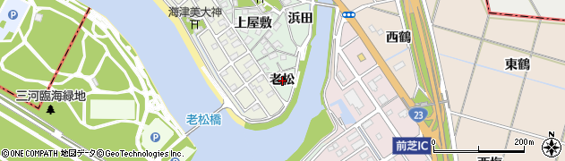 愛知県豊橋市梅薮町老松周辺の地図
