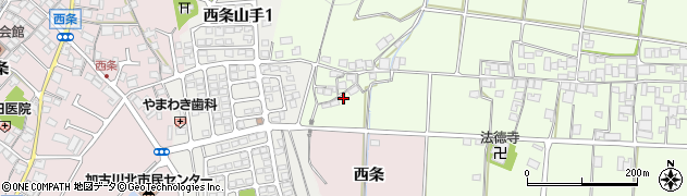 兵庫県加古川市八幡町中西条245周辺の地図