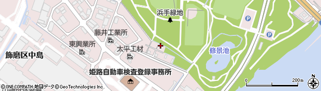 兵庫県姫路市飾磨区中島2396周辺の地図