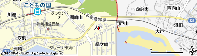 愛知県西尾市東幡豆町（大戸）周辺の地図