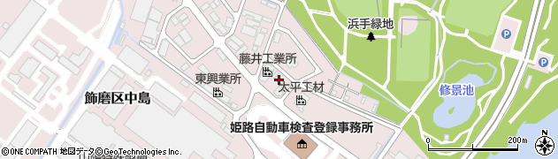 兵庫県姫路市飾磨区中島3376周辺の地図