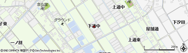 愛知県西尾市一色町千間（下通中）周辺の地図