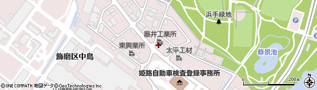 兵庫県姫路市飾磨区中島3371周辺の地図