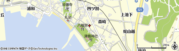 愛知県西尾市東幡豆町宮後27周辺の地図
