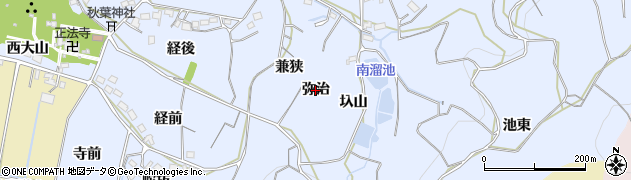 愛知県西尾市吉良町乙川（弥治）周辺の地図