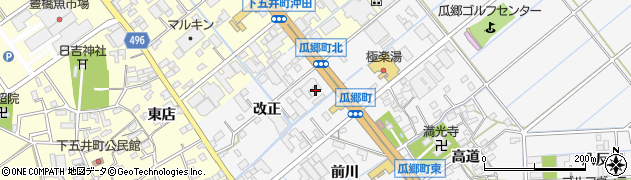 愛知県豊橋市瓜郷町改正33周辺の地図