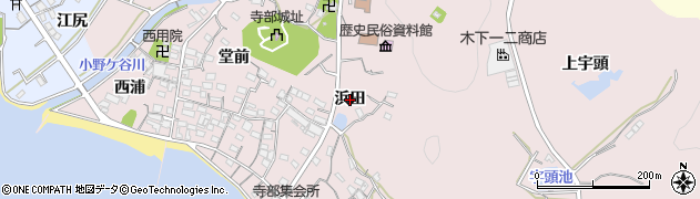 愛知県西尾市寺部町（浜田）周辺の地図
