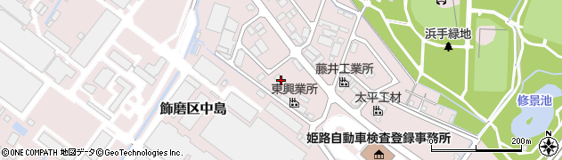 兵庫県姫路市飾磨区中島3333周辺の地図