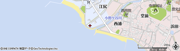 愛知県西尾市西幡豆町江尻91周辺の地図