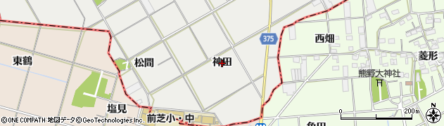 愛知県豊川市伊奈町（神田）周辺の地図