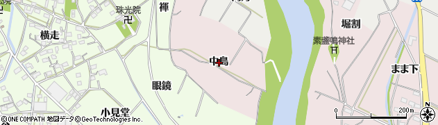 愛知県豊橋市牛川町中島周辺の地図