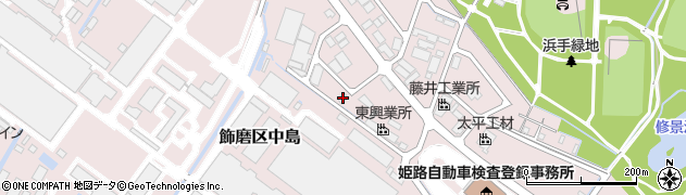 兵庫県姫路市飾磨区中島3337周辺の地図