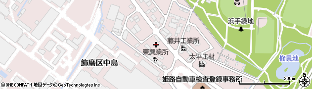兵庫県姫路市飾磨区中島周辺の地図