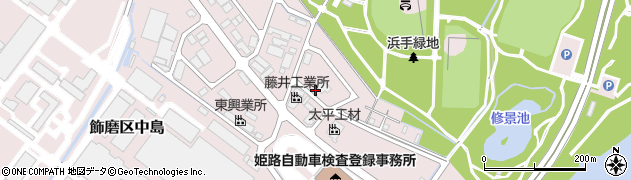 兵庫県姫路市飾磨区中島3380周辺の地図