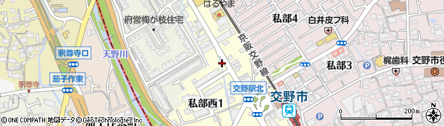 イセヅドライ　交野駅前店周辺の地図