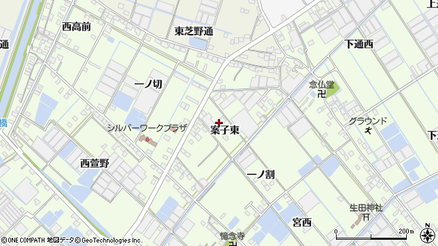 〒444-0412 愛知県西尾市一色町生田の地図