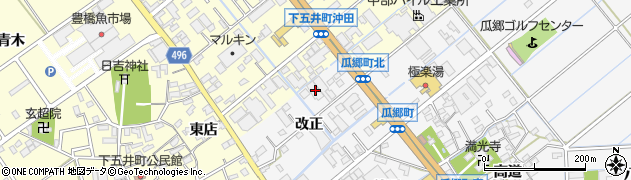愛知県豊橋市瓜郷町改正5周辺の地図