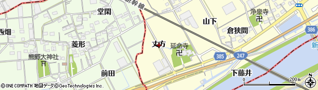 愛知県豊川市平井町丈方周辺の地図