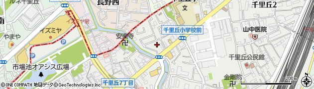 松屋千里丘店周辺の地図