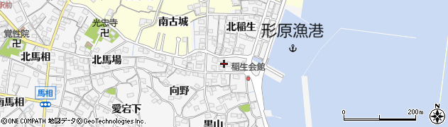 愛知県蒲郡市西浦町南稲生周辺の地図