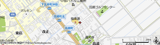 愛知県豊橋市瓜郷町（一新替）周辺の地図