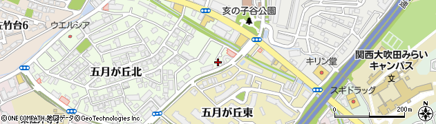クローバー薬局亥子谷店周辺の地図