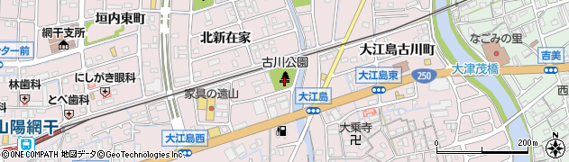 古川公園周辺の地図