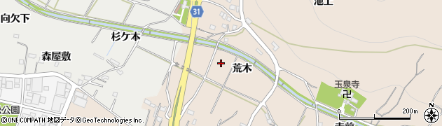 愛知県豊橋市石巻町（荒木）周辺の地図