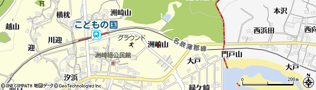 愛知県西尾市東幡豆町（洲崎山）周辺の地図