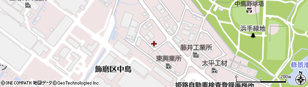 兵庫県姫路市飾磨区中島3349周辺の地図