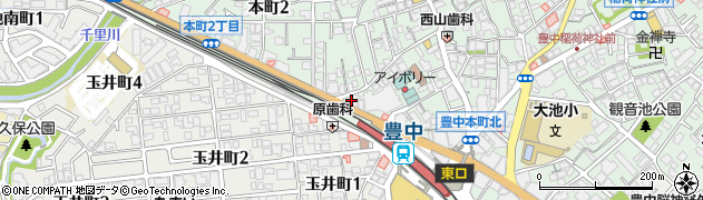 豊中駅東第二自転車駐車場周辺の地図