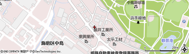 兵庫県姫路市飾磨区中島3407周辺の地図