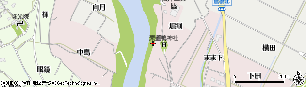 愛知県豊橋市牛川町（宮脇）周辺の地図