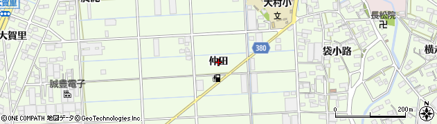愛知県豊橋市大村町（仲田）周辺の地図