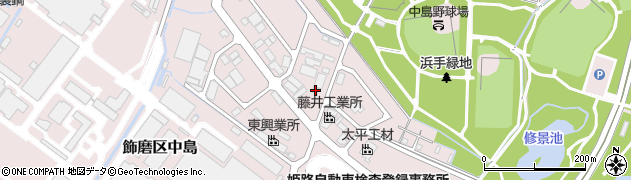 兵庫県姫路市飾磨区中島3427周辺の地図