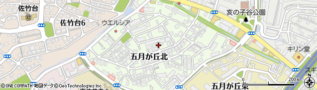 大阪府吹田市五月が丘北周辺の地図