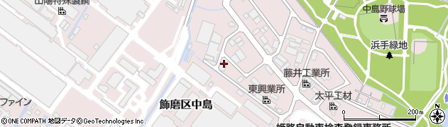 兵庫県姫路市飾磨区中島3348周辺の地図