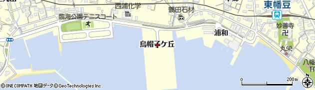 愛知県西尾市東幡豆町烏帽子ケ丘周辺の地図