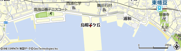 愛知県西尾市東幡豆町（烏帽子ケ丘）周辺の地図