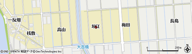 愛知県西尾市吉良町大島垣江周辺の地図
