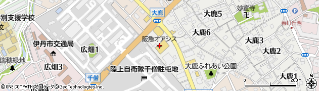 阪急オアシス伊丹大鹿店周辺の地図