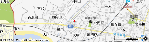 愛知県蒲郡市西浦町神谷門戸24周辺の地図