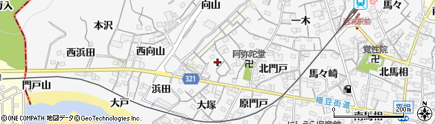 愛知県蒲郡市西浦町神谷門戸17周辺の地図