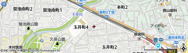 玉井町ストークレスト前akippa駐車場周辺の地図