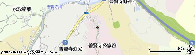 京都府京田辺市普賢寺公家谷周辺の地図